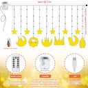 YeahBoom - 114 LED Ramadan Fairy Lights with Remote, 8 Flashing Modes, USB & Battery Powered