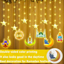 YeahBoom - 114 LED Ramadan Fairy Lights with Remote, 8 Flashing Modes, USB & Battery Powered