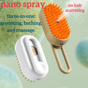 Yongyoung - Pet Spray Massage Brush with Soft Head, USB Charging, Rotating Handle