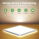 Zemty - Square LED Ceiling Light, 1800LM, IP44 Waterproof, 3 Color Temperatures