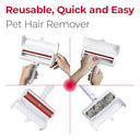 Zenova Pets - Reusable Pet Hair Remover Roller for Clothes, Carpets & Furniture