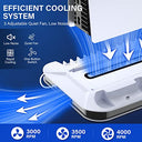 Zrzlmvp - PS5 Stand with Cooling Fan, Dual Controller Charger & USB Ports