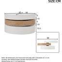 Neche White and Willow Wood Cylindrical Coffee Table with 360° Rotation