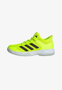 adidas Performance UBERSONIC 4 KIDS tennis shoes in lucid lemon, aurora black, and crystal jade