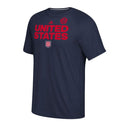 Adidas Youth US Hockey Navy T-Shirt with United States and Hockey design