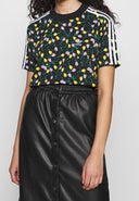 adidas Originals black print T-shirt with a distinctive design
