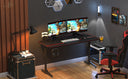 Sogesfurniture Ergonomic Gaming Desk with Mouse Pad - Black