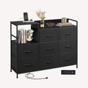 WLIVE Minimalist Three-column 8-Drawer Fabric Dresser