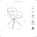 Casa Moro 360° Swivel Armchair with Backrest in Brown
