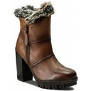 Bugatti Women's Brown Leather Insulated Ankle Boots 41