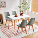 Scandinavian Style Rectangular Dining Table with White Top