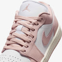 JRDN Women's Low-Top Basketball Sneaker in Pink and White