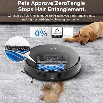 ECOVACS Deebot T30 Omni Robot Vacuum Cleaner with Wiping Function, Mini Station Vacuum Cleaner Robot, 11,000 PA Suction Power, Adaptive Edge Cleaning
