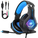 iKiKin Gaming Headset - Stereo Sound, Noise Canceling, LED Light