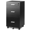 Devaise 3 Drawer Rolling File Cabinet with Lock