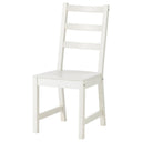 White IKEA NORDVIKEN ladder-back chair with high back and carved seat