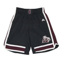 Adidas Men's Black Basketball Performance Shorts with Mississippi State Bulldogs logo