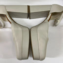 X M&s Women's Leather Ankle Strap Platform Square Toe Heels Cream Eu 42