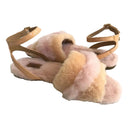 Ugg Fluff Fest Sunkissed Shearling Strap Sandals Eu 40