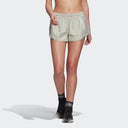 Women's lightweight athletic shorts in Pebble-Smc color by Adidas by Stella McCartney