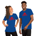Adidas Red Adidas Logo Cotton Half Sleeve T-Shirt