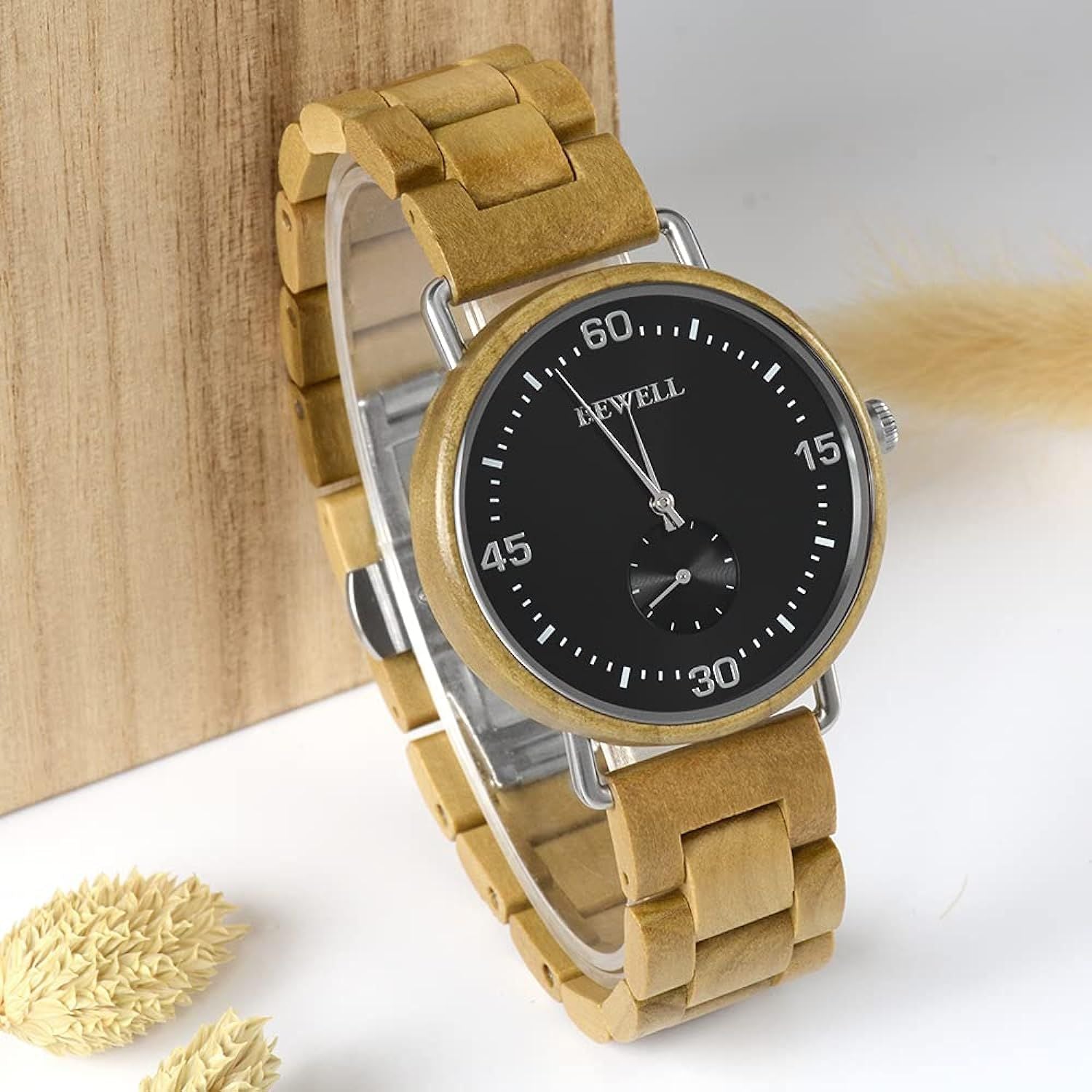 Bewell wood on sale watch